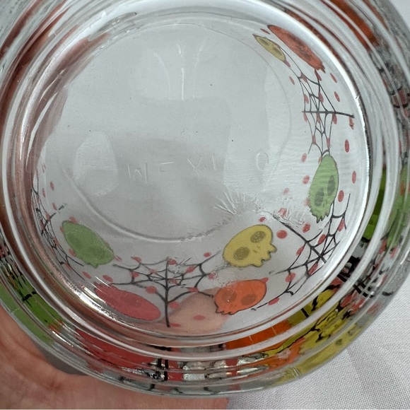 Vintage Halloween glass coffee tea mug skulls Mexico - Picture 6 of 6